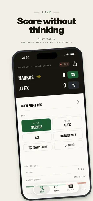 Kortscore: Tennis & Padel screenshot 2