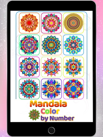 Mandala Color by Number Book iPad screenshot