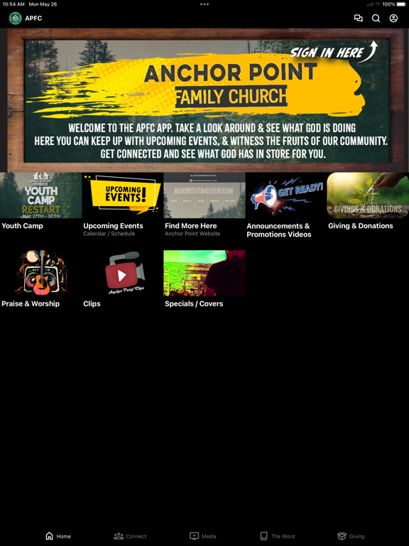 Anchor Point Family Church iPad screenshot 1 - Education app