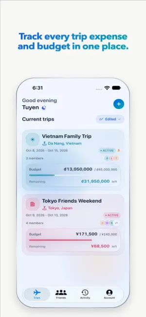 TripBalance Expense Tracker screenshot 2