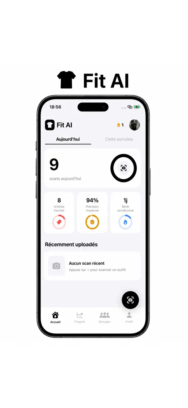 Screenshot #1 pour Fit AI - Outfit Tracker