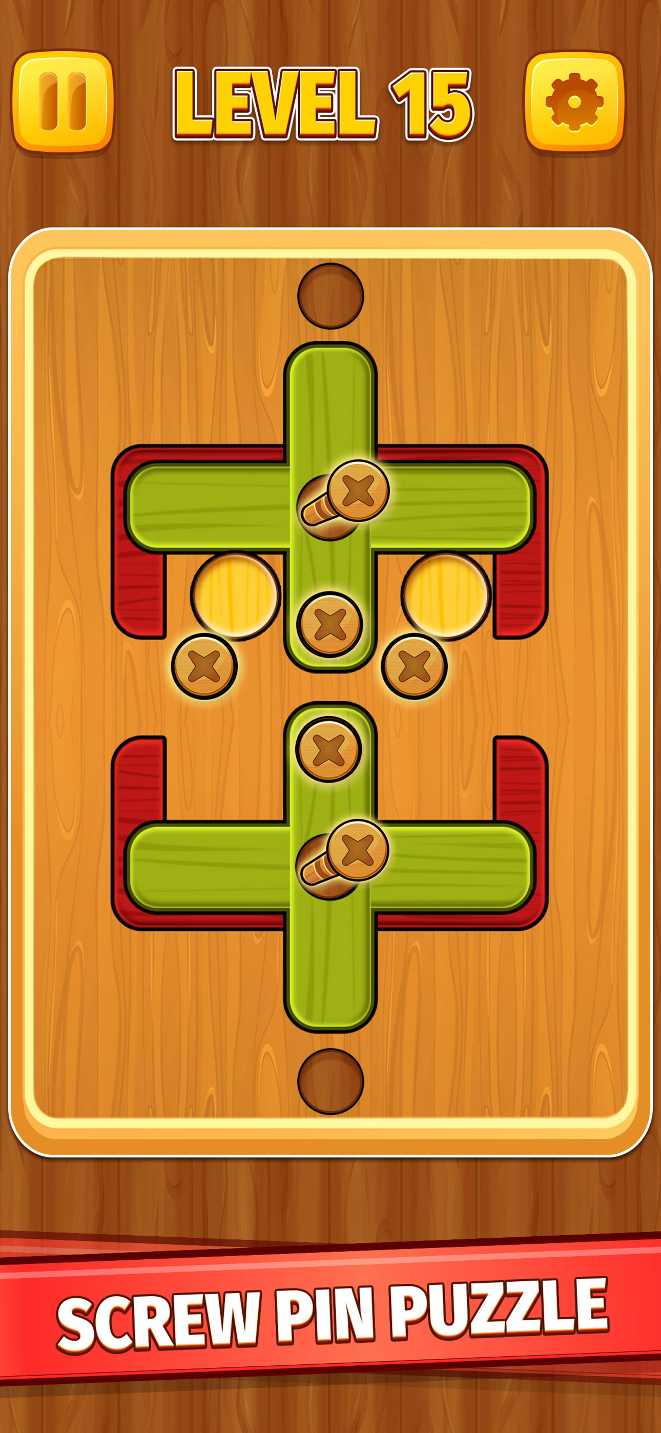 Wood Nuts & Bolts Screw Puzzle