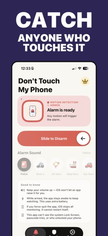 Don't Touch: Phone Alarm Screenshot 3 of 6