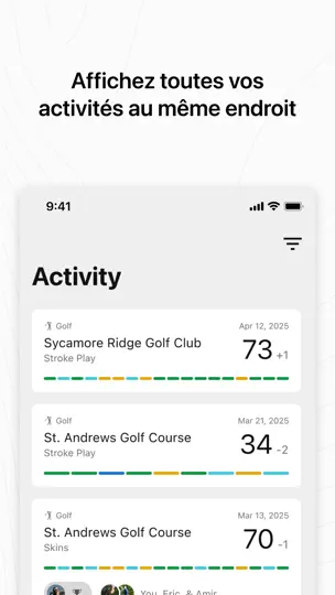 Capture d'écran de Garmin Golf sur iPhone 1