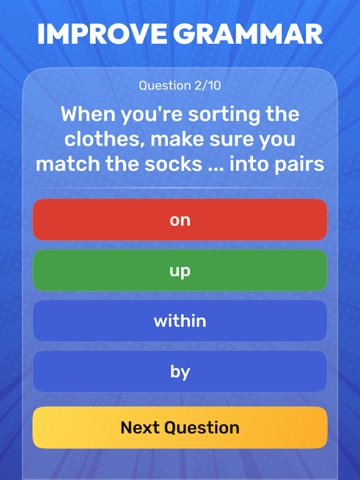 English Quiz test your level iPad screenshot