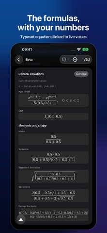 Distributions のスクリーンショット