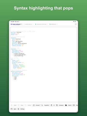 ParseLab iPad screenshot