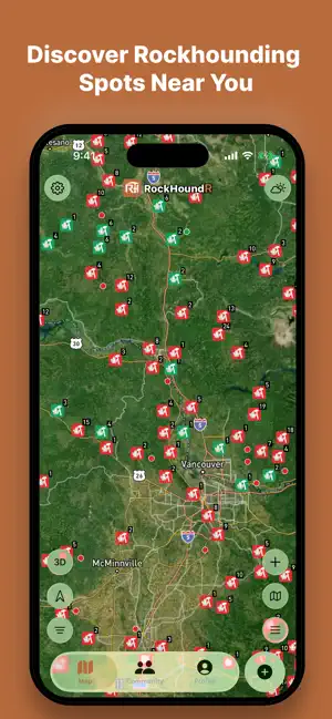 RockHoundR: Rockhounding Map iPhone screenshot 1