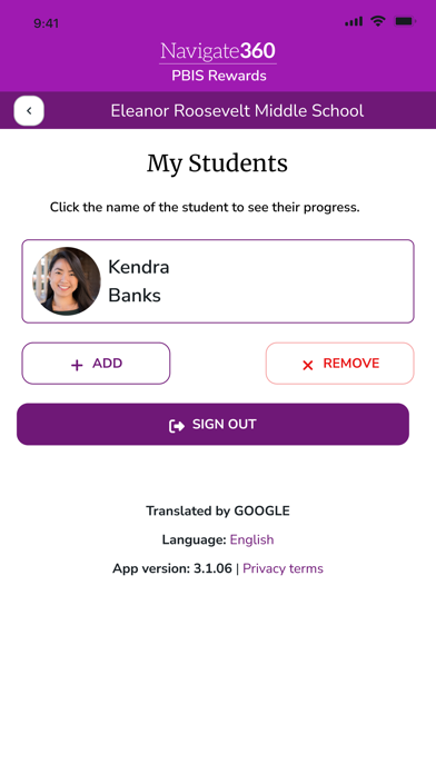 PBIS Rewards Family Screenshot