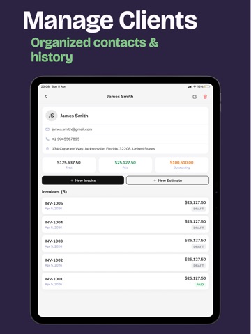 The Invoice Maker Free iPad screenshot
