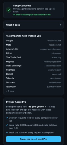 Data Privacy Agent: Cookies Screenshot 3 of 3