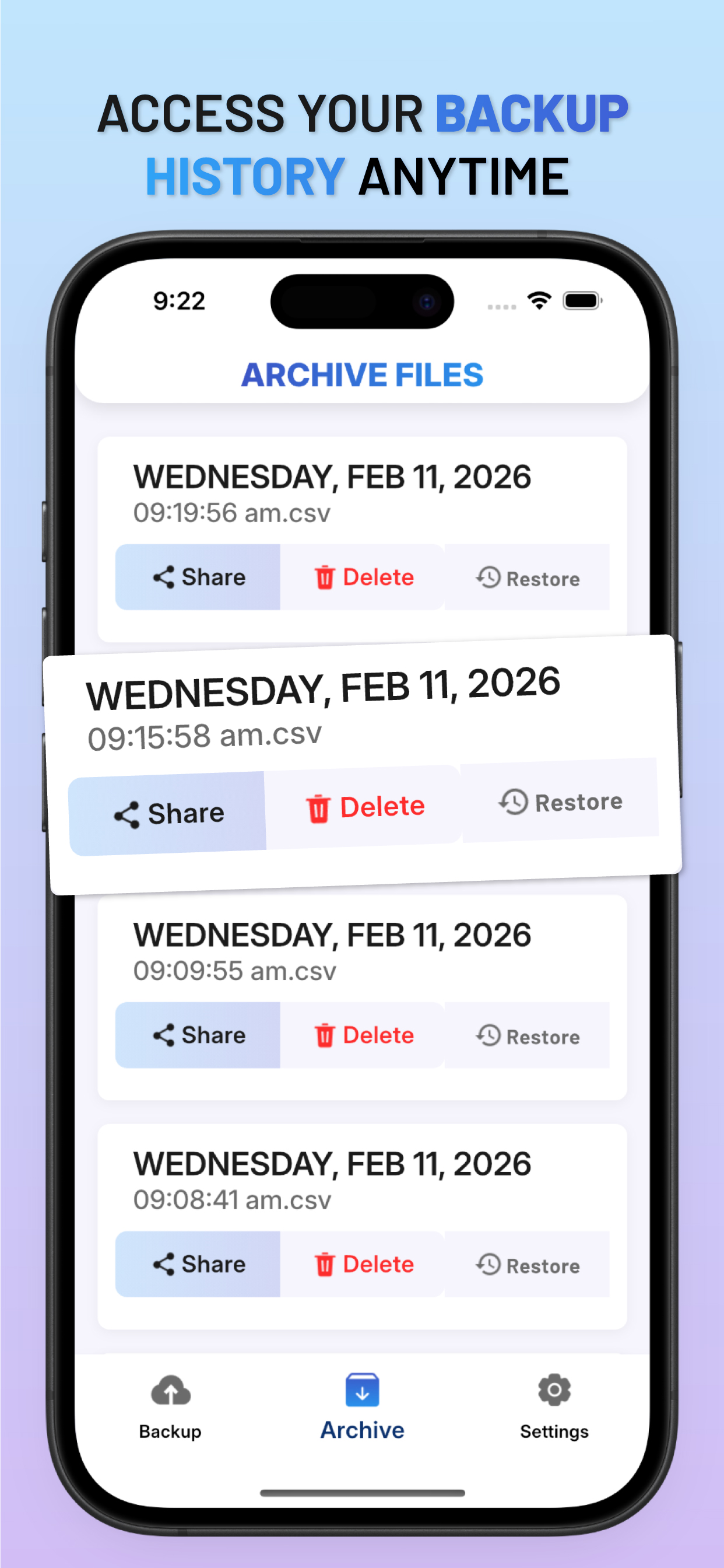 Contact Backup Clean & Restore screenshot 3