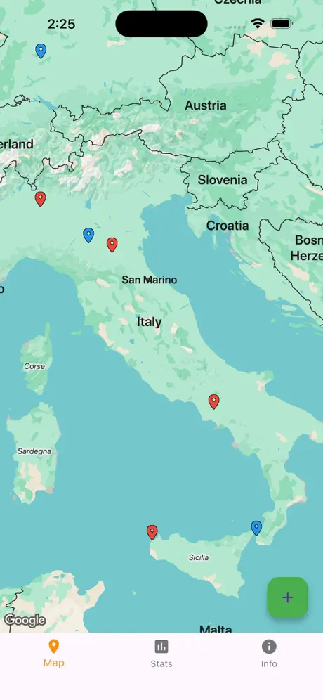 Visited Cities Map Interface