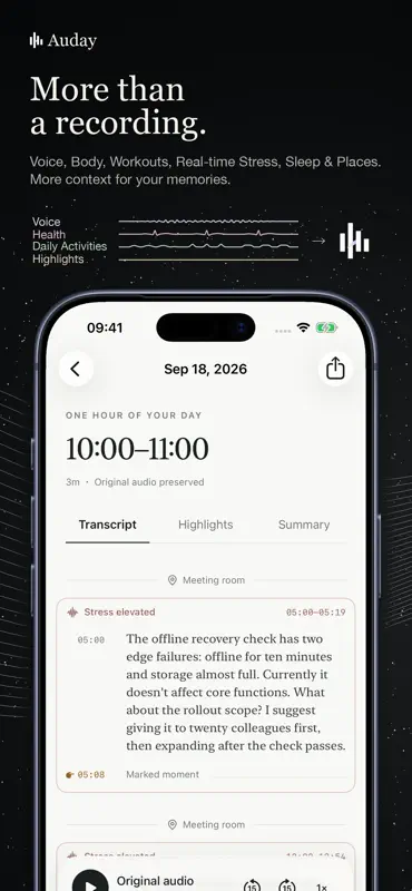 Auday - All-Day Watch Recorder screenshot 3 of 9