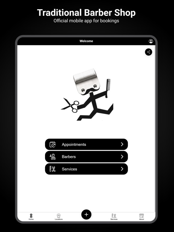 Traditional Barber Shop iPad screenshot 1 - Business app