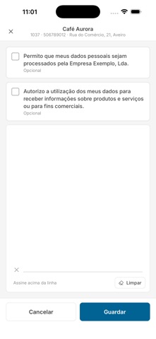 Autorização RGPD screenshot 3