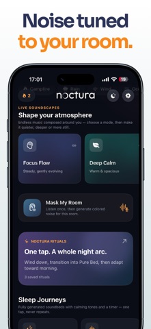 Noctura: Sleep Sounds & Focus iPhone screenshot