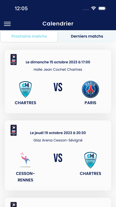 C'Chartres Métropole Handball Screenshot