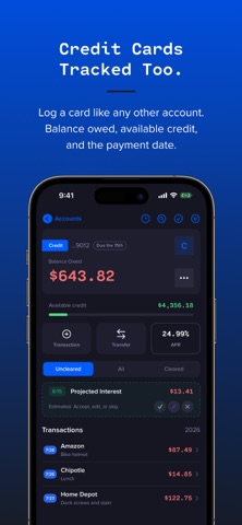 Basic Checkbook: Spending Log iPhone screenshot