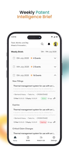 PatentTrail - Patent Monitor screenshot