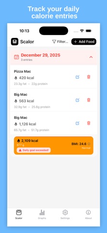 Scalor - Cal tracking app Screenshot 1 of 4