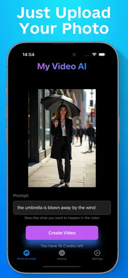 Captura de pantalla de My Video AI - Image To Video en iPhone 4