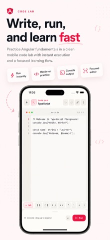 Learn Angular & TypeScript iPhone screenshot