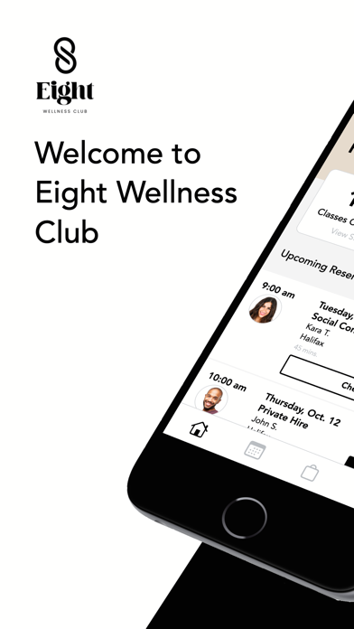 Eight Wellness Club app screenshot