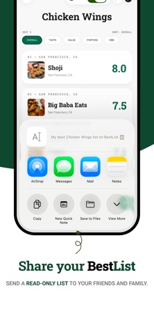 BestList. screenshot