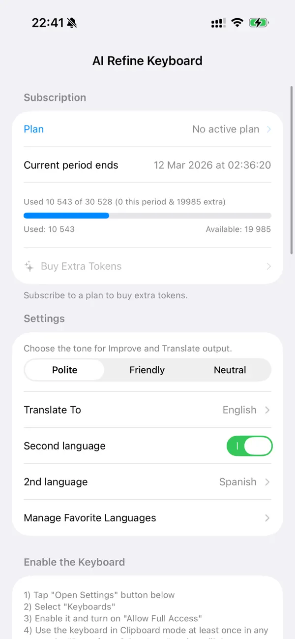 Screenshot #2 pour AI Refine Keyboard