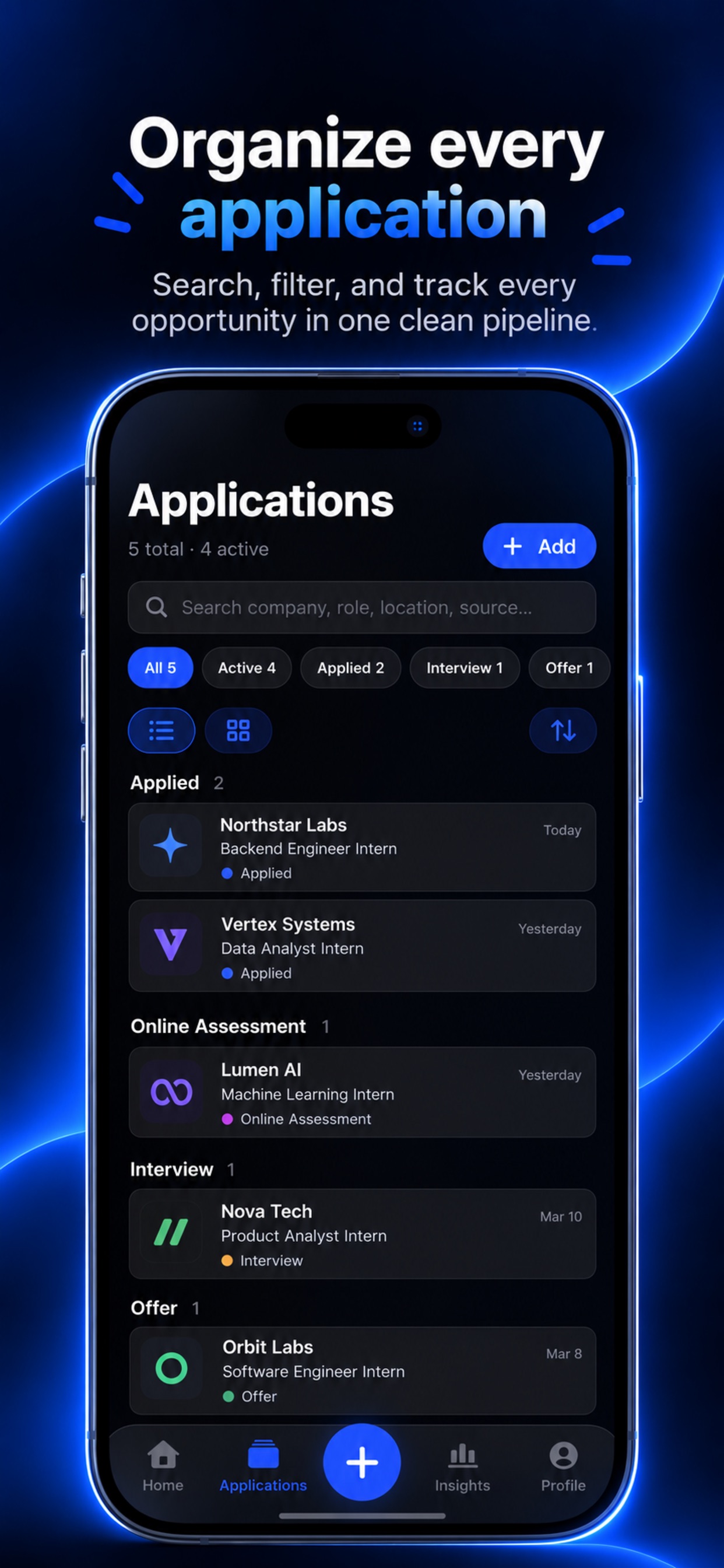 Screenshot 2 of Jobio: Job Application Tracker