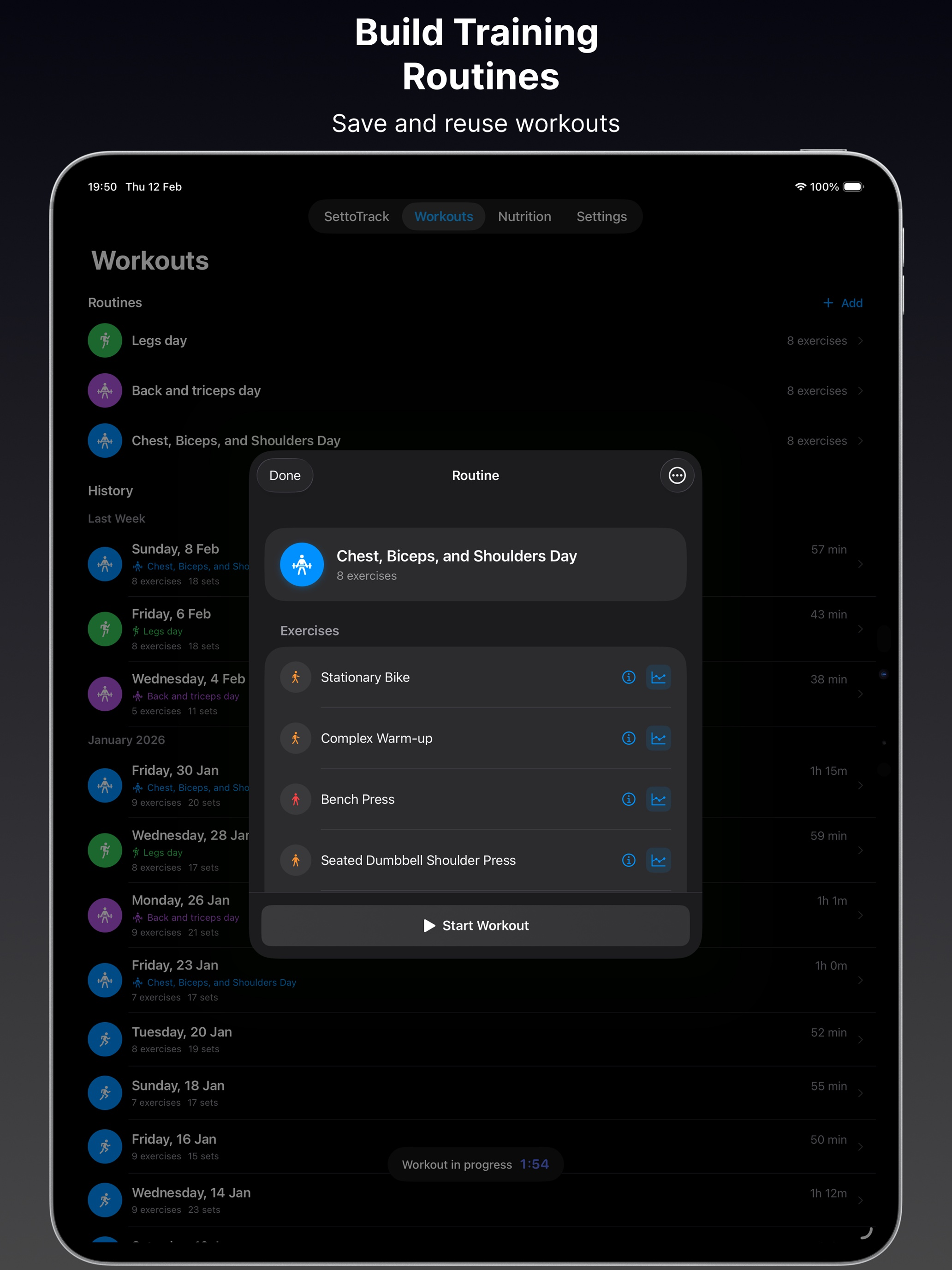 SettoTrack: Workout Tracker