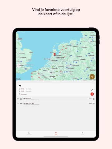 Mobiliteitsapp PoA iPad screenshot