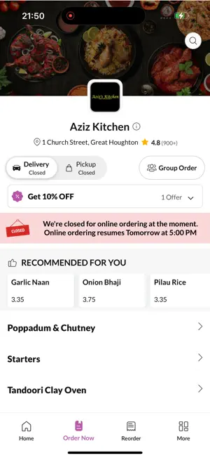 Aziz Kitchen screenshot 2