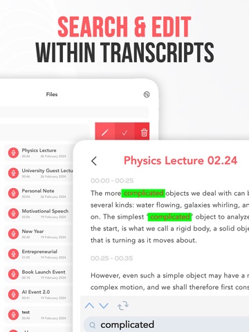 Live Transcribe Voice To Text. iPad screenshot