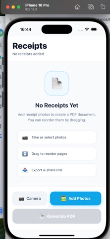 ReceiptPDF screenshot