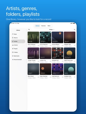 Spiral: Cloud Music Player iPad screenshot