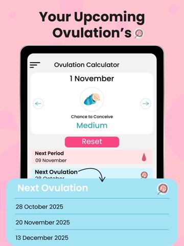 Ovulation: Period Calculator iPad screenshot