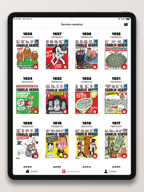 Charlie Hebdo. iPad app afbeelding 2