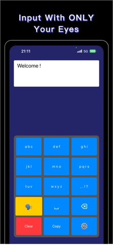 Eye Keyboard-Input with eyes iPhone screenshot