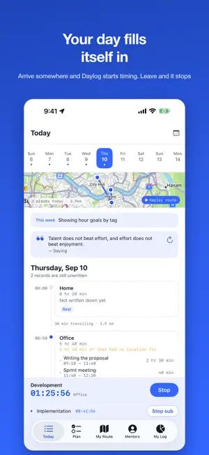 Daylog: Time & Place Tracker screenshot 1