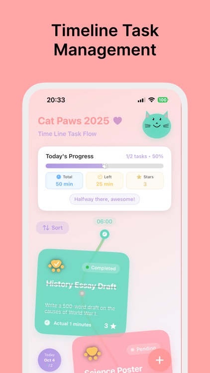 CatPaws - Tasks Focus Timer