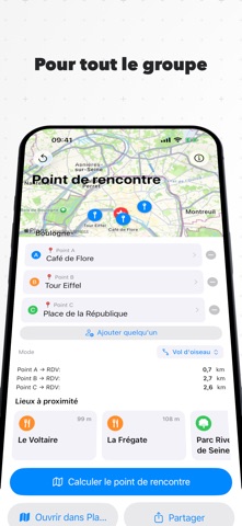 MiChemin - Point Équidistant screenshot