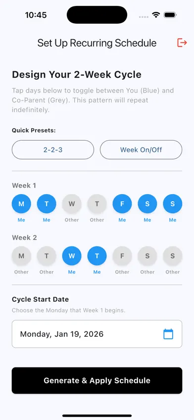 Child Custody Calendar screenshot 2