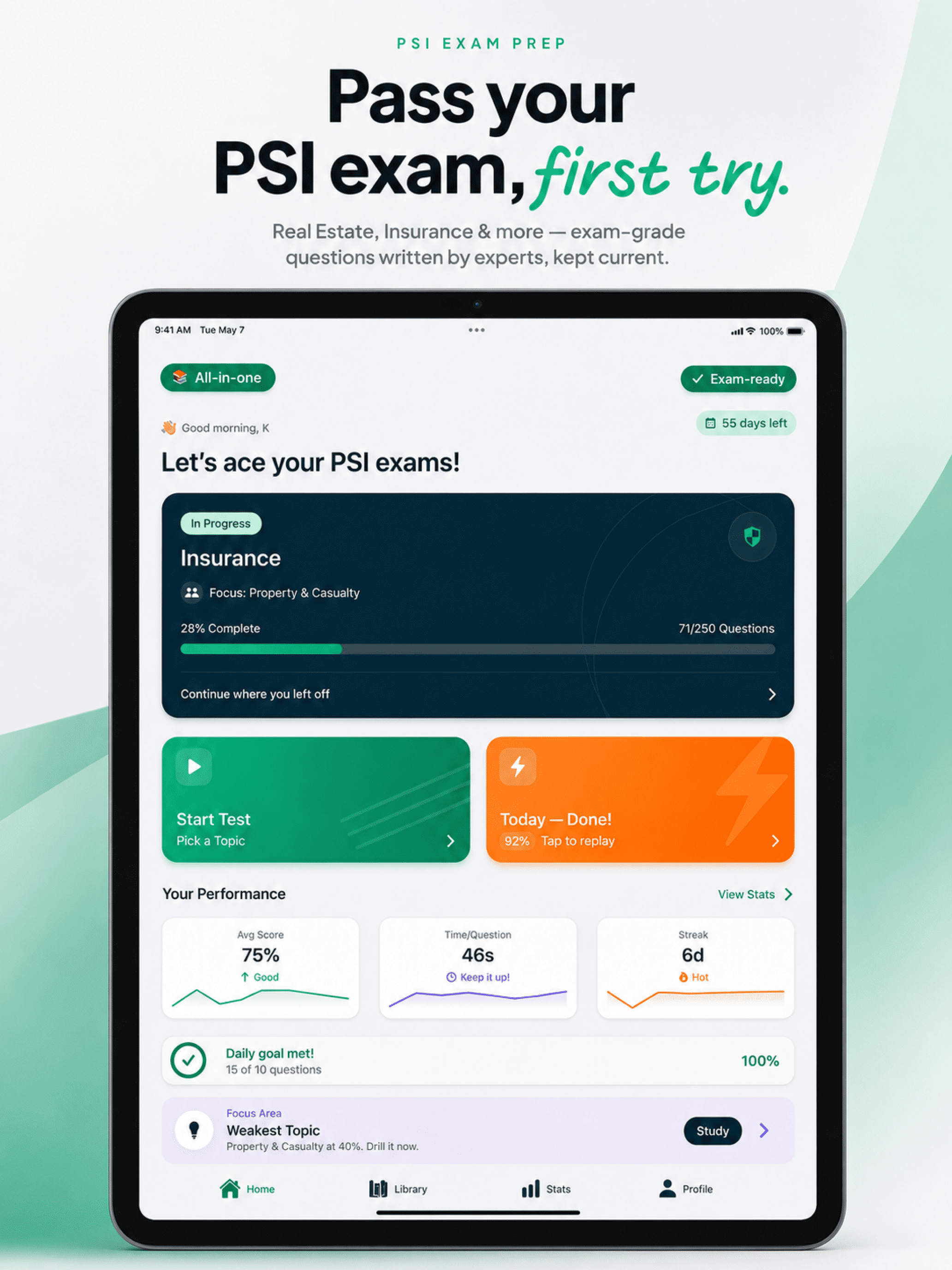 PSI Prep App - Test screenshot 6