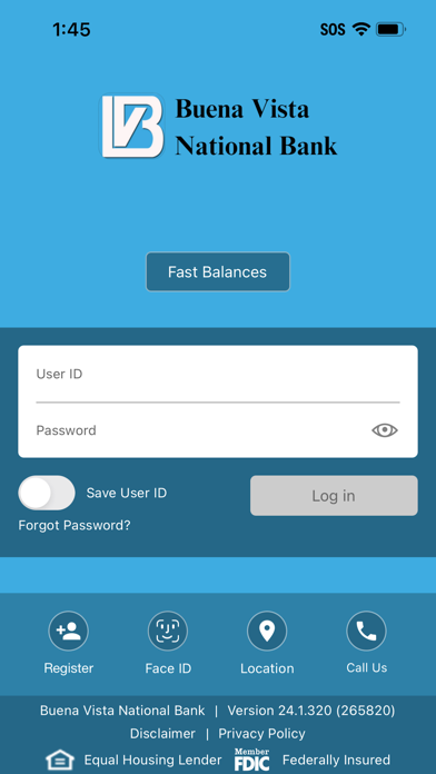 Buena Vista National Bank Screenshot