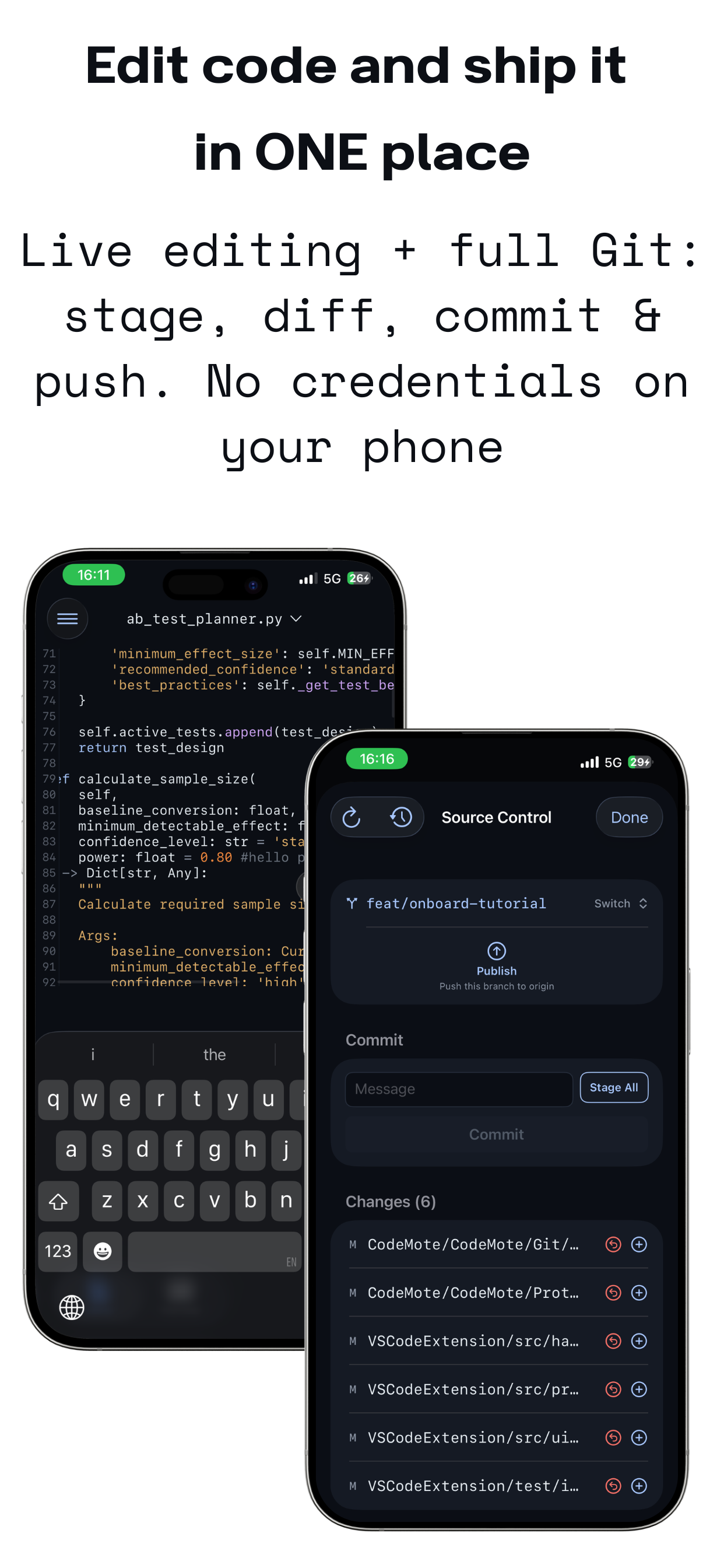 CodeMote: Code from Anywhere