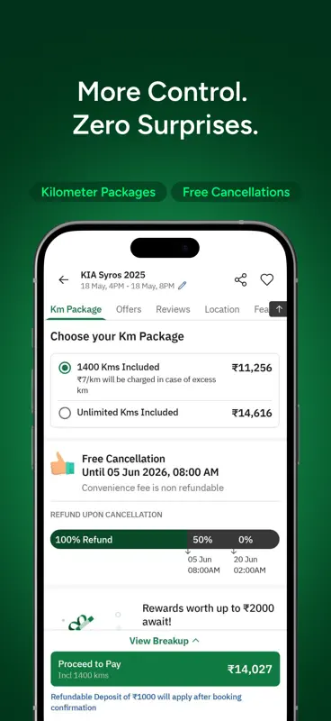 Zoomcar: Car rental for travel screenshot 6 of 8