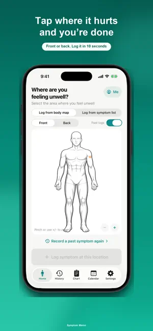 Symptom Memo: Pain Tracker screenshot 1