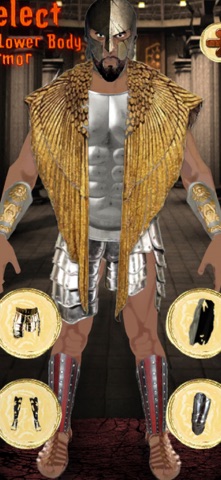 Gladiator Dressup Game iPhone screenshot